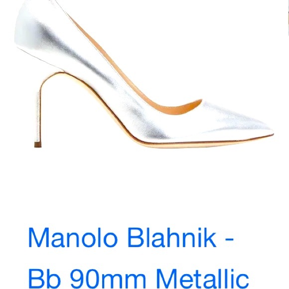 Manolo Blahnik Classic Platinum shoes, Women’s Euro 40, US 9, perfect condition! - Picture 2 of 11
